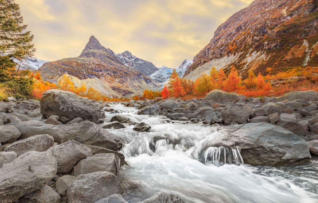 Autumn waterfall