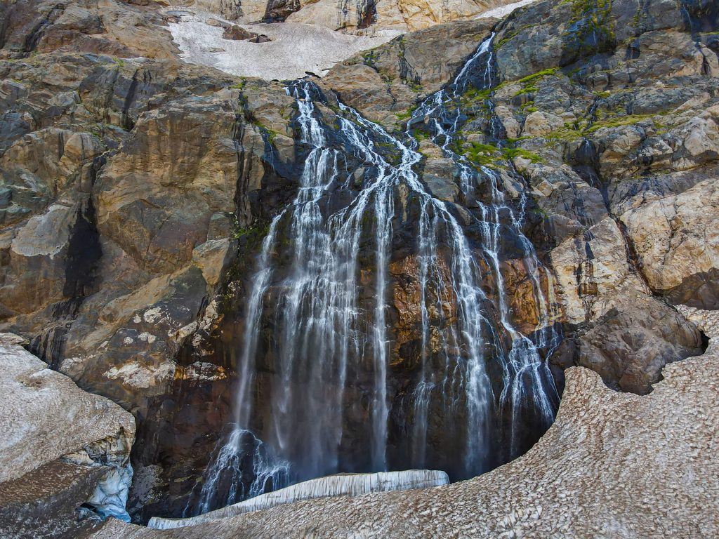 glacier waterfall