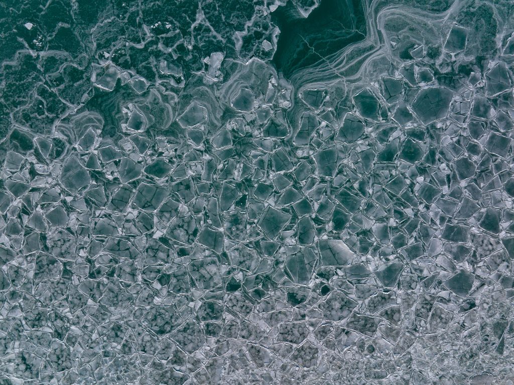 Shapes of Frozen Lake Michigan