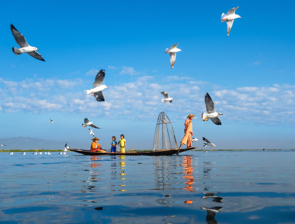 Fisherman and nature