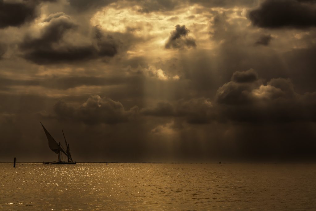 The Whisper of the Sea Beneath an Angry Sky
