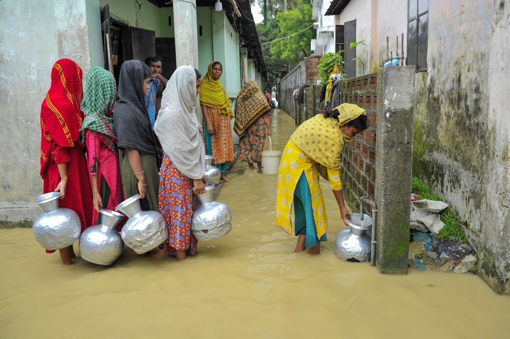 DRIKING WATER from TUBEWELL in Flood
