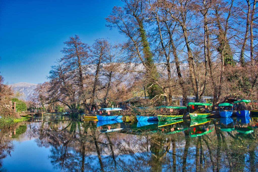 Springs of the Lake Ohrid at Saint Naum.