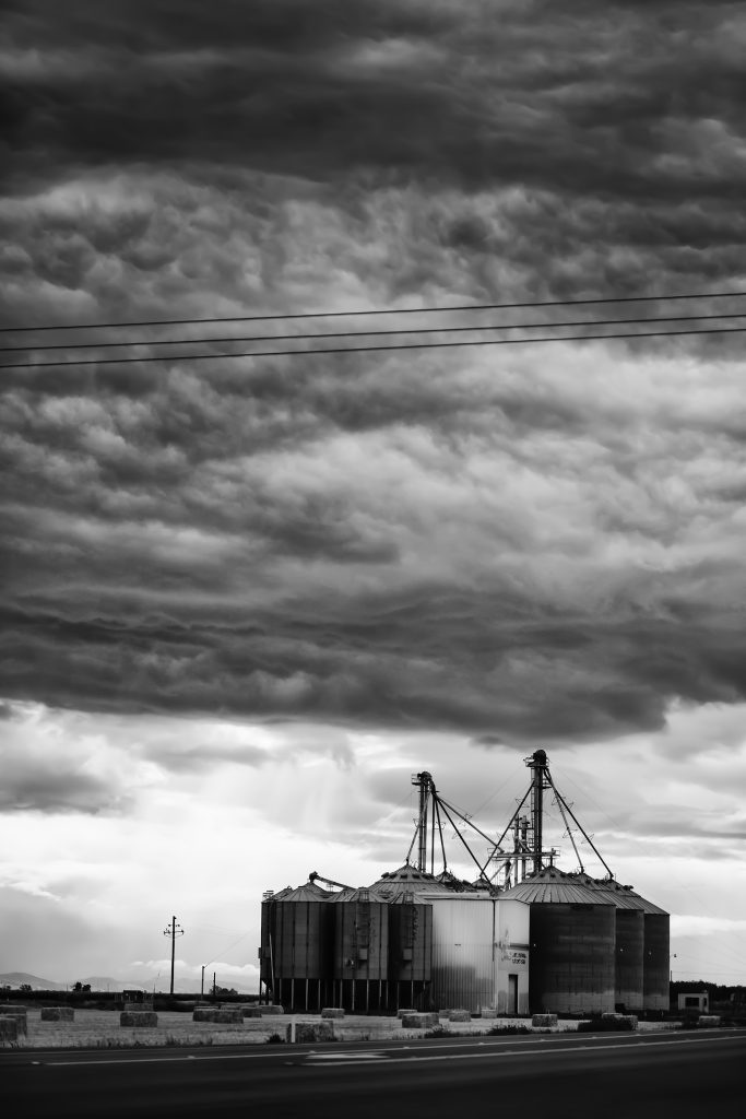 Swirling Storm Over the Silo
